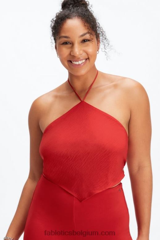 rode appel vrouwen sjaal topje Fabletics LH20J2276