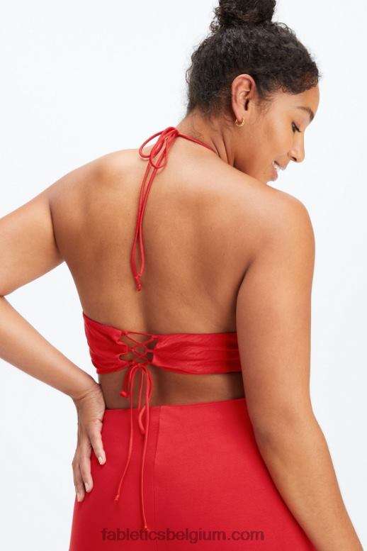 rode appel vrouwen sjaal topje Fabletics LH20J2276