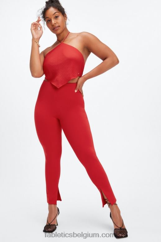 rode appel vrouwen sjaal topje Fabletics LH20J2276