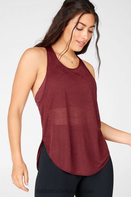 roest/parelroze vrouwen boost ingebouwde beha-tank Fabletics LH20J2386
