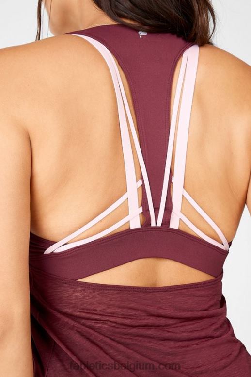 roest/parelroze vrouwen boost ingebouwde beha-tank Fabletics LH20J2386