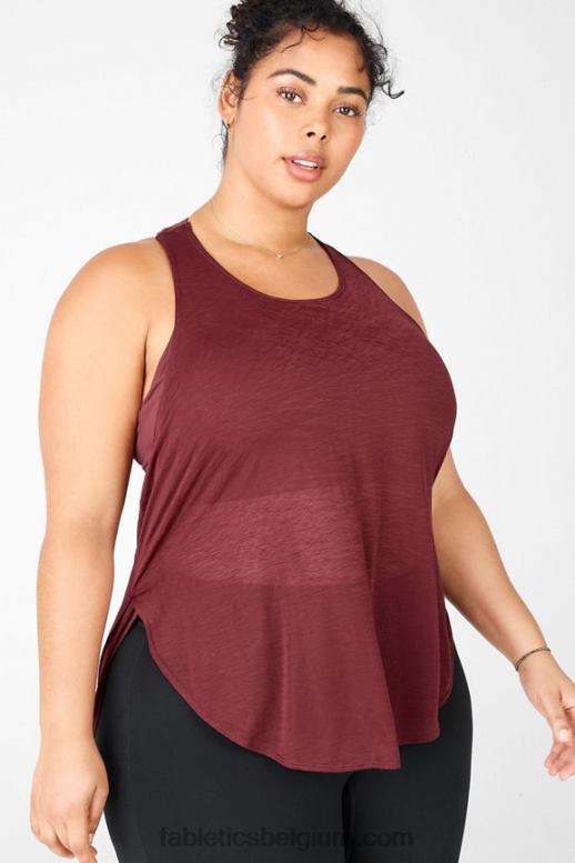 roest/parelroze vrouwen boost ingebouwde beha-tank Fabletics LH20J2387
