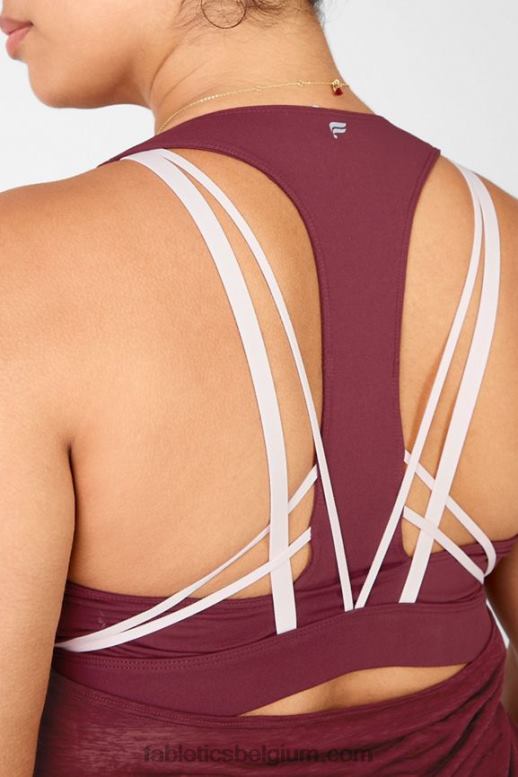 roest/parelroze vrouwen boost ingebouwde beha-tank Fabletics LH20J2387