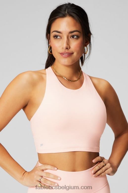 roze botercreme vrouwen open rugtank met bandjes Fabletics LH20J2164
