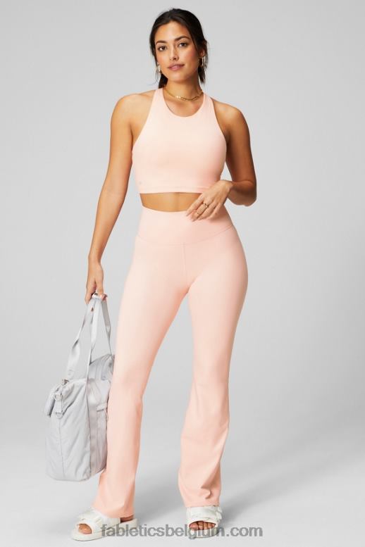 roze botercreme vrouwen open rugtank met bandjes Fabletics LH20J2164