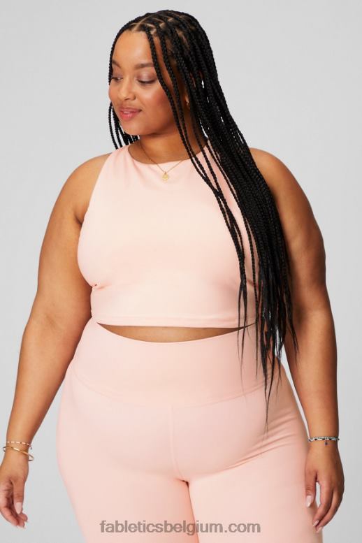 roze botercreme vrouwen open rugtank met bandjes Fabletics LH20J2165