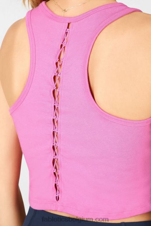 roze branding vrouwen Bree tanktop met veters Fabletics LH20J2408
