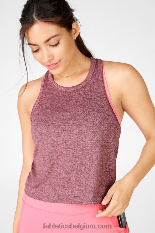 roze mauve vrouwen dry-flex klassieke tanktop Fabletics LH20J2221