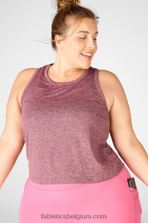 roze mauve vrouwen dry-flex klassieke tanktop Fabletics LH20J2222