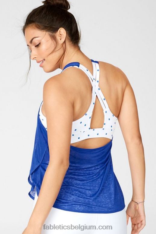 supernova/witte baja-logostip vrouwen Ryan ingebouwde bh-tank Fabletics LH20J2381