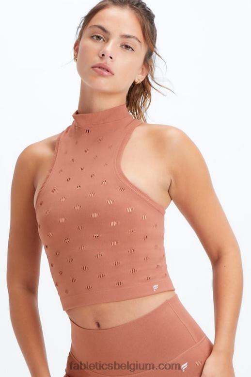 toffee vrouwen frances sculptknit tanktop met opstaande kraag Fabletics LH20J2266