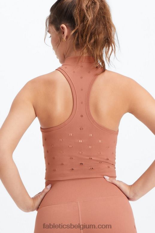 toffee vrouwen frances sculptknit tanktop met opstaande kraag Fabletics LH20J2266