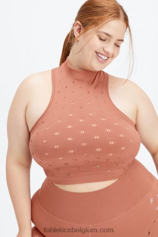 toffee vrouwen frances sculptknit tanktop met opstaande kraag Fabletics LH20J2267