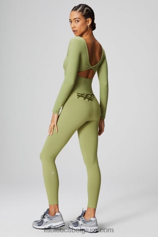 viool vrouwen oasis twist ingebouwde bh met lange mouwen Fabletics LH20J2196