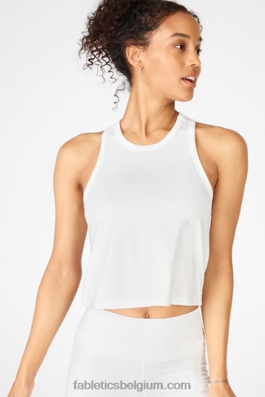 wit vrouwen dry-flex klassieke tanktop Fabletics LH20J2219