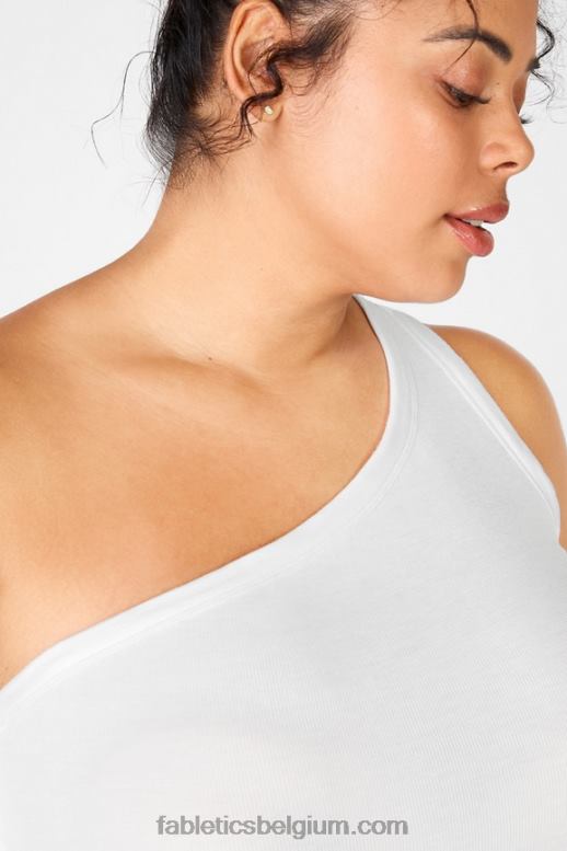 wit vrouwen esme tanktop met één schouder Fabletics LH20J2421