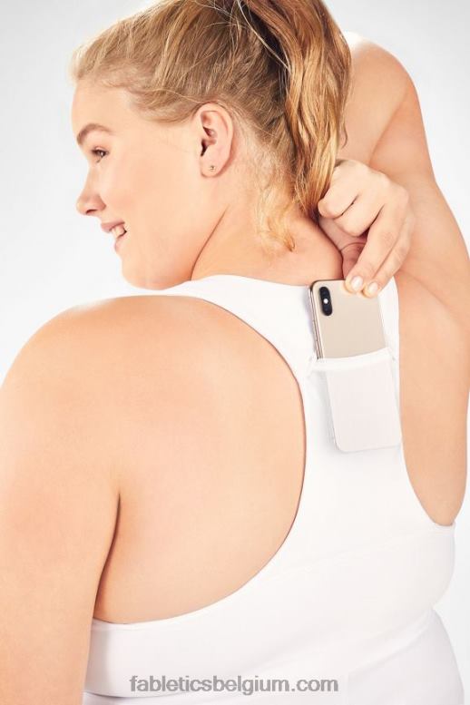 wit vrouwen ingebouwde tank voor onderweg Fabletics LH20J2371
