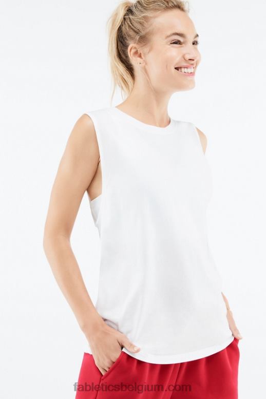 wit vrouwen micha spier tank Fabletics LH20J2174