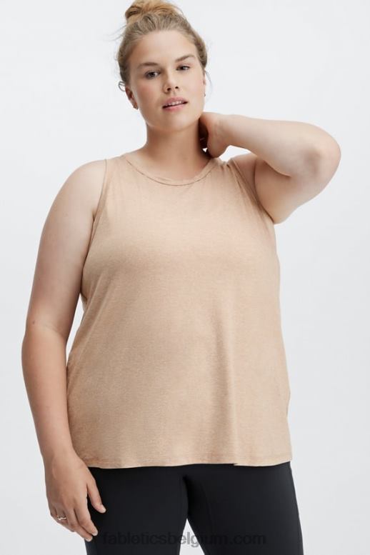 woestijn heide vrouwen dry-flex tank met gedraaide open achterkant Fabletics LH20J2292