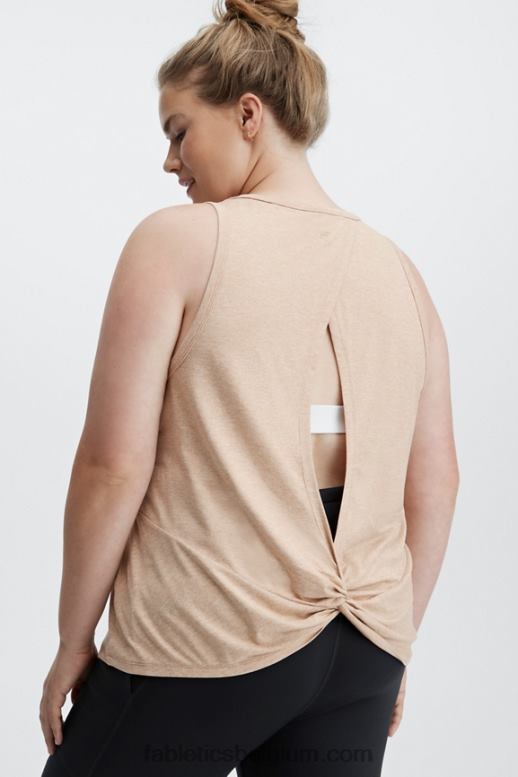 woestijn heide vrouwen dry-flex tank met gedraaide open achterkant Fabletics LH20J2292