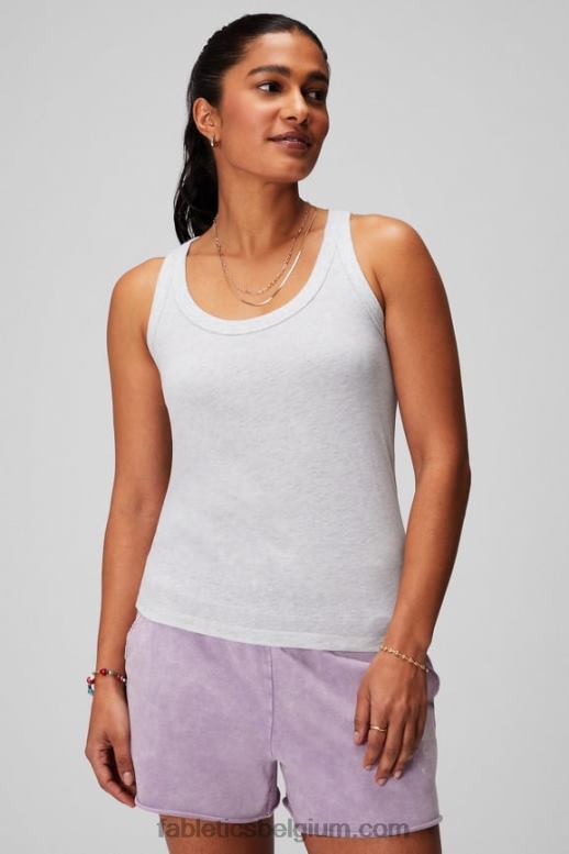 zachte grijze heide vrouwen Scheptank van 100% katoen Fabletics LH20J2160