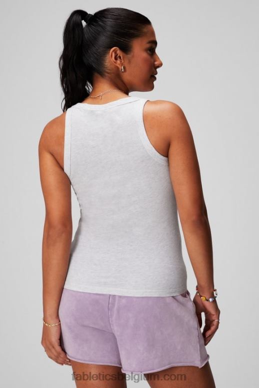 zachte grijze heide vrouwen Scheptank van 100% katoen Fabletics LH20J2160