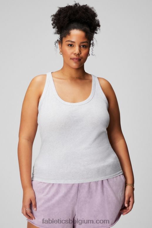 zachte grijze heide vrouwen Scheptank van 100% katoen Fabletics LH20J2161