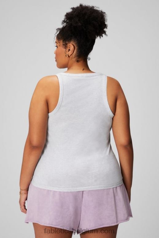 zachte grijze heide vrouwen Scheptank van 100% katoen Fabletics LH20J2161