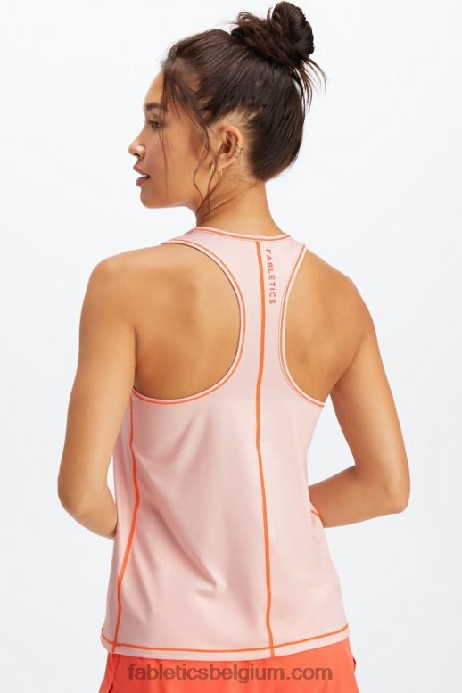 zachte schaal/oranje nectar vrouwen phoenix lite racerback-tank Fabletics LH20J2184