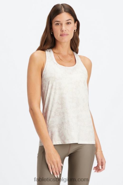 zachte witte mini nueue camo vrouwen phoenix lite racerback-tank Fabletics LH20J2186