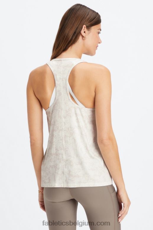 zachte witte mini nueue camo vrouwen phoenix lite racerback-tank Fabletics LH20J2186