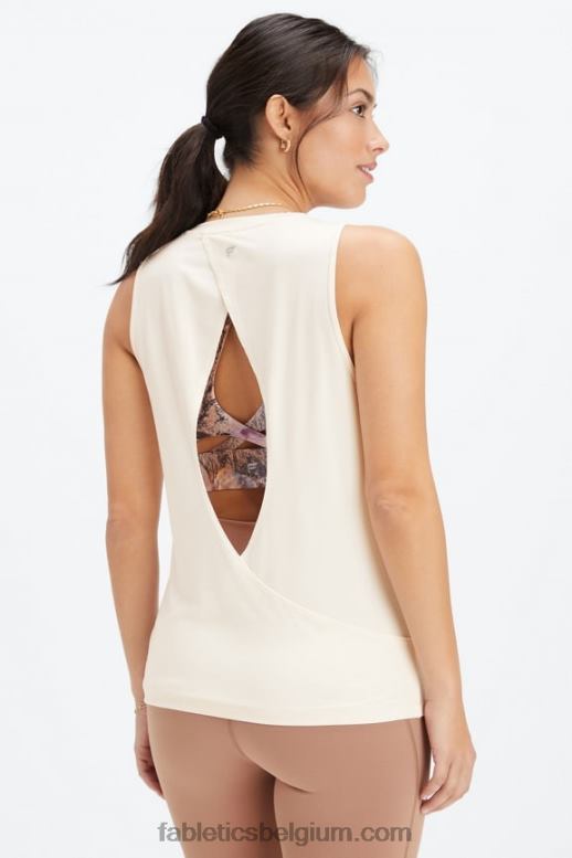zilverreiger vrouwen dry-flex tank met open achterkant Fabletics LH20J2121