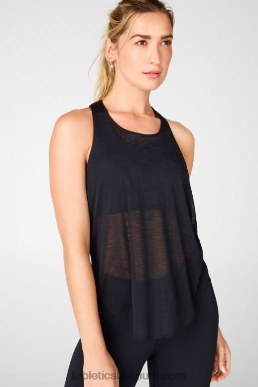 zwart/roze tie-dye vrouwen boost ingebouwde beha-tank Fabletics LH20J2385