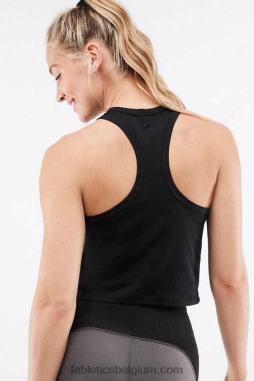 zwart vrouwen dry-flex klassieke tanktop Fabletics LH20J2217