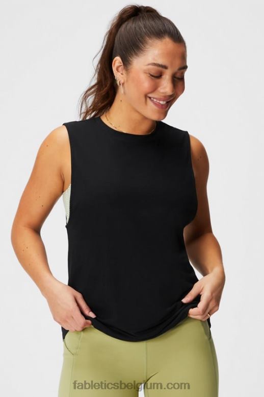 zwart vrouwen micha spier tank Fabletics LH20J2171