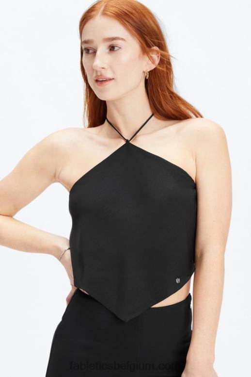 zwart vrouwen sjaal topje Fabletics LH20J2278