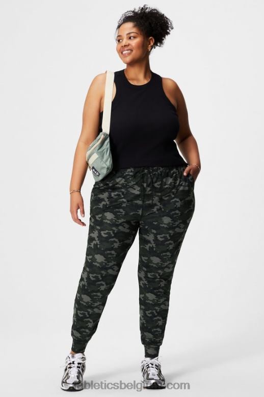 zwart vrouwen tanktop met hoge hals Fabletics LH20J2146