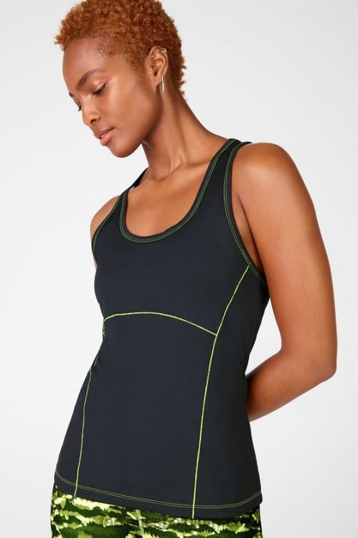 zwarte/zure appel vrouwen Phoenix racerback-tank Fabletics LH20J2299