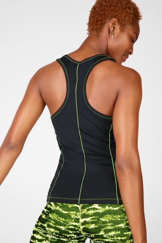 zwarte/zure appel vrouwen Phoenix racerback-tank Fabletics LH20J2299